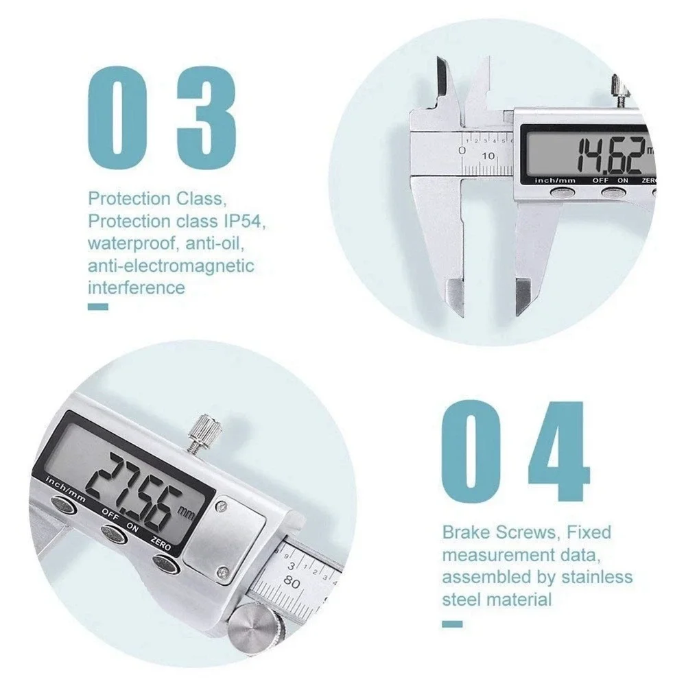 LOUISWARE Digital‎ Vernier Caliper, Stainless Steel 150mm/0-6 inch